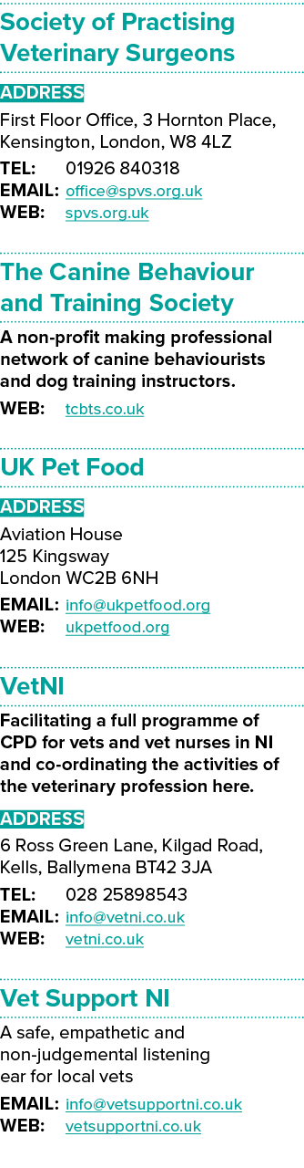 Society of Practising Veterinary Surgeons ADDRESS First Floor Office, 3 Hornton Place, Kensington, London, W8 4LZ TEL...