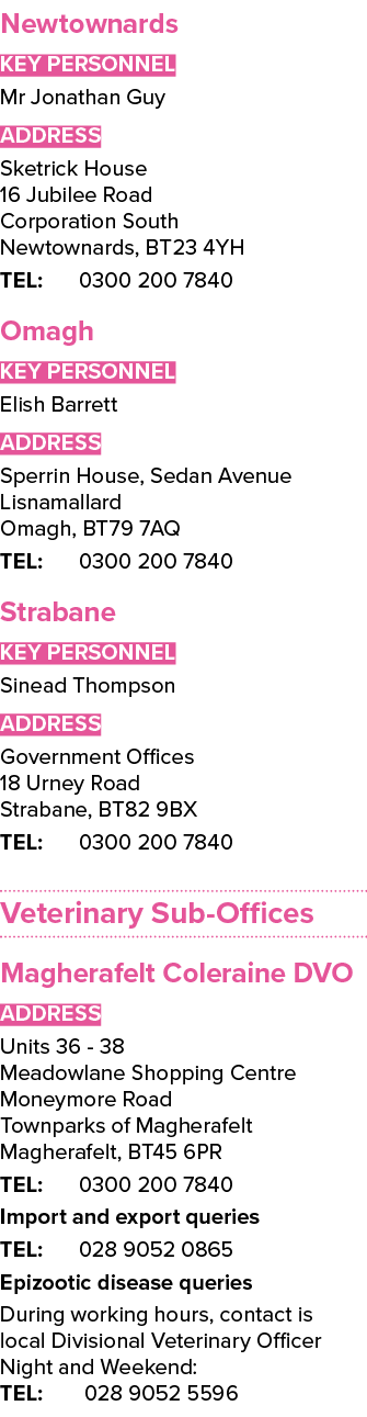 Newtownards Key Personnel Mr Jonathan Guy ADDRESS Sketrick House 16 Jubilee Road Corporation South Newtownards, BT23 ...