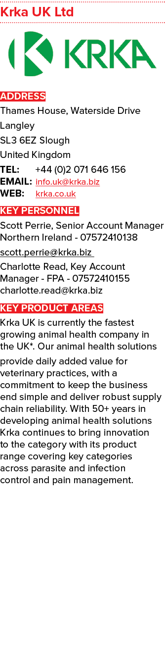 Krka UK Ltd ￼ ADDRESS Thames House, Waterside Drive Langley SL3 6EZ Slough United Kingdom TEL: +44 (0)2 071 646 156 E...