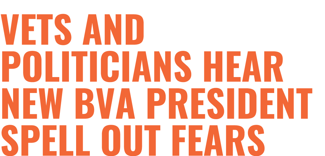 Vets and politicians hear new BVA President spell out fears 