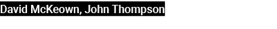 David McKeown, John Thompson 
