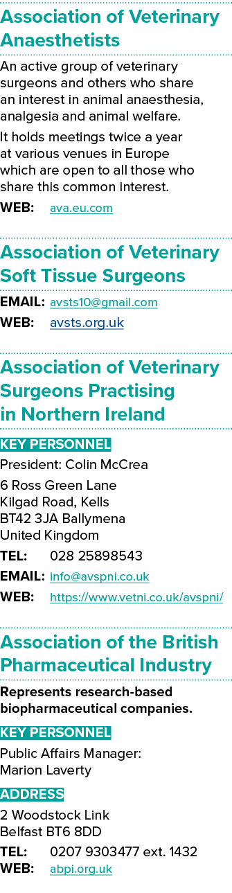 Association of Veterinary Anaesthetists An active group of veterinary surgeons and others who share an interest in an...