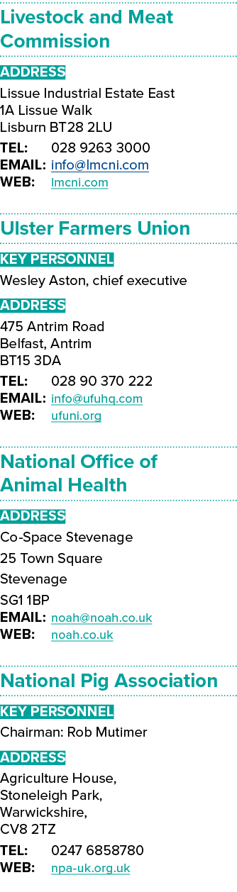 Livestock and Meat Commission ADDRESS Lissue Industrial Estate East 1A Lissue Walk Lisburn BT28 2LU TEL: 028 9263 300...