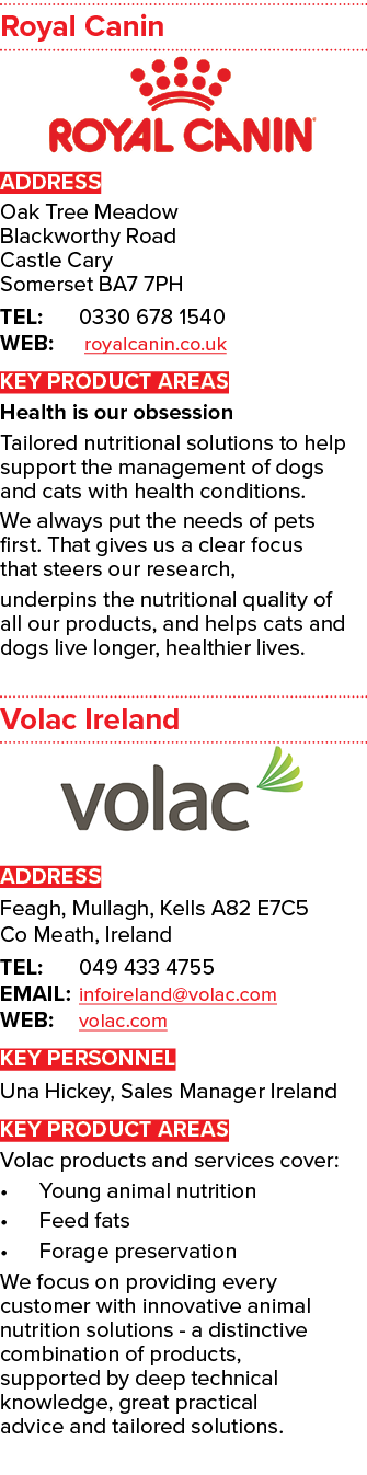 Royal Canin ￼ ADDRESS Oak Tree Meadow Blackworthy Road Castle Cary Somerset BA7 7PH TEL: 0330 678 1540 WEB: royalcani...