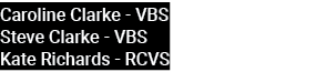 Caroline Clarke VBS Steve Clarke VBS Kate Richards RCVS 