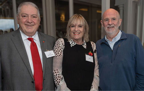 John Hill, Past President SPVS; Susie Hill, Agria; and retired vet Charlie Harte.
