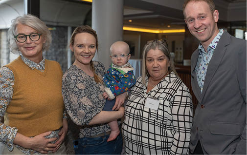 Jo Gibson, Jennt Wensley and Enda; Caroline Haile, and Sean Wensley.