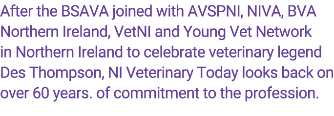 After the BSAVA joined with AVSPNI, NIVA, BVA Northern Ireland, VetNI and Young Vet Network in Northern Ireland to ce...