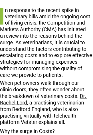 In response to the recent spike in veterinary bills amid the ongoing cost of living crisis, the Competition and Marke...