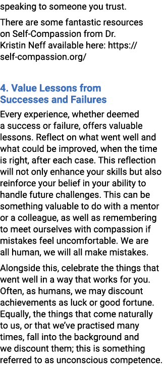 speaking to someone you trust. There are some fantastic resources on Self Compassion from Dr. Kristin Neff available ...
