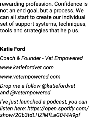 rewarding profession. Confidence is not an end goal, but a process. We can all start to create our individual set of ...