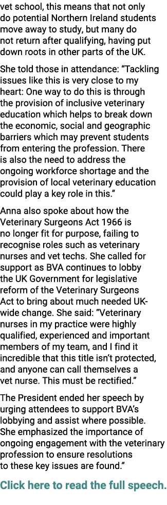vet school, this means that not only do potential Northern Ireland students move away to study, but many do not retur...