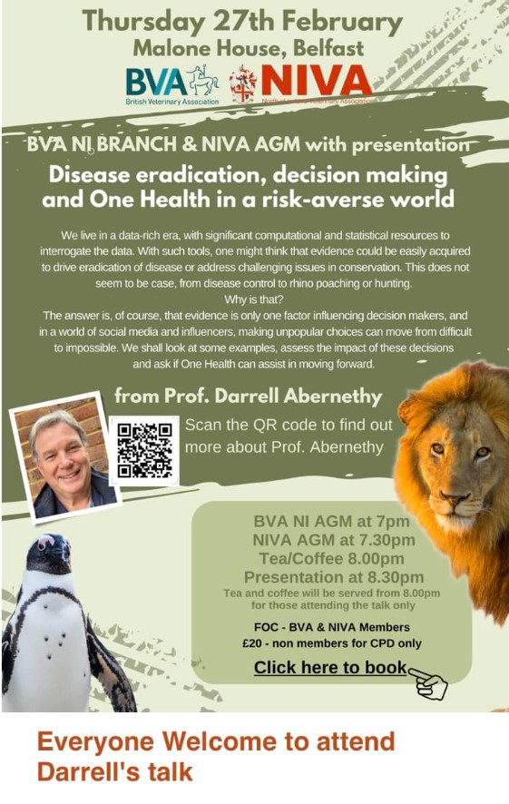 NIVA AGM with guest speaker Prof Darrell Abernethy